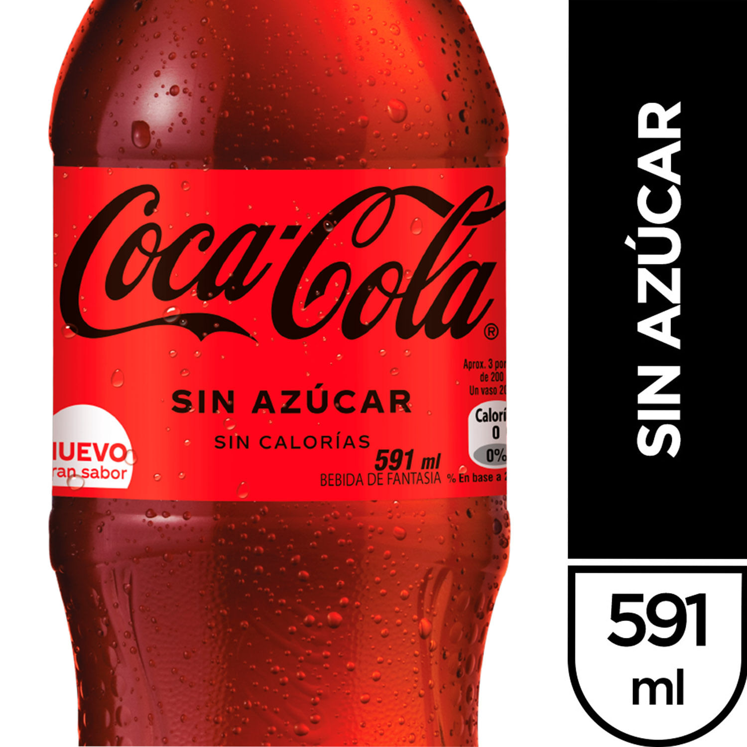 COCA COLA SIN AZUCAR 591 ML PET                   